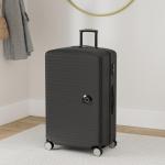 HAUPTSTADTKOFFER Midden grote harde koffer, TSA, 4 wielen, check-in bagage met 8 cm volumevergroting, 77 cm, 130 liter, grafiet, Grafito., koffer