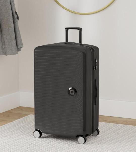 HAUPTSTADTKOFFER Midden grote harde koffer, TSA, 4 wielen, check-in bagage met 8 cm volumevergroting, 77 cm, 130 liter, grafiet, Grafito., koffer