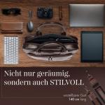 Pavone Nero Leder Aktentasche Herren – Laptoptasche, elegantes Design, langlebige Verarbeitung – Ideal für Geschäftsleute, Anwälte, perfekt für Geschäftsreisen und den tä