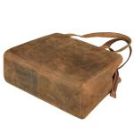 'Blossom' Leren Shopper Tas Dames Handtas Elegante Damestas Schoudertas Tote Bag Dames Tas voor Reizen Shopping Echtleer, Kleur:torino - bruin
