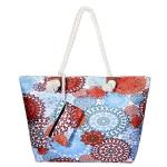 Grote waterafstotende strandtas met rits Retro Chic