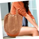 TINEASUR Geweven strandtas, strandtassen voor dames, draagtassen, geweven tas, draagtas voor dames, handtassen, stranddraagtas, handtassen, zomertassen, zomer