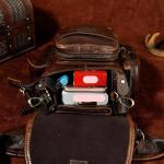 Waterdichte motortas leer heren ontwerp casual messenger sling tas reizen zware heupriem pak been tas (kleur 2)