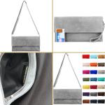 - T151/M151 - ital. clutch suède / leer metallic, lichtgroen, Small