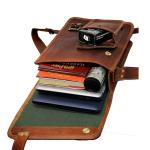 Jaald 33 cm echt Leder Laptoptasche Umhängetasche Schultertasche Kuriertasche FahrradTasche Schultasche Wasserdicht Vintage Herren Damen Geschenk XL Leather Messenger Bag
