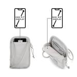 Schoudertas Heren & Dames Klein Grijs - "Josh" Mini Nektasje Gemaakt van Gerecyclede PET-flessen voor Vrije tijd & Festivals - Crossbody Mobiele Telefoon Portemonnee, Waterafstoten
