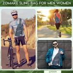 ZOMAKE Borstzak Sling Bag voor heren, diefstalbestendig, crossbody tas voor mannen en vrouwen, schoudertas voor outdoor, fietsen, reizen, wandelen