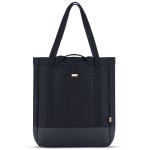 Jessy Tote tas voor dames en heren, handtas met opvouwbaar plafond voor festival, zwembad, vakantie, grote schoudertas met ritssluiting, waterafstotend, Zwart, Eén maat