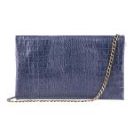 TruClothing.com Echt lederen clutch-schoudertas voor dames, metalen ketting, schoudertas met textuur