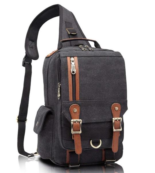 KAUKKO Canvas Tactical Vintage Borsttas Tactical Schoudertas