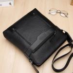 CHDWEY Umhängetaschen für Herren Business-Schultertasche for Mans Vintage Mann-Taschen Pu. Leder Schultertaschen Mode Männer Messenger Bag(Bruin)