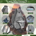 ZOMAKE Borstzak Sling Bag voor heren, diefstalbestendig, crossbody tas voor mannen en vrouwen, schoudertas voor outdoor, fietsen, reizen, wandelen