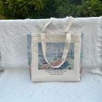 Draagtas, Draagtassen Dames, Boodschappentas, Schoudertas Stoffen Tas, Katoenen Tas, Jute Tas, Met Vintage Print, Canvas Tote Bag om te winkelen School
