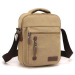 Foino Schoudertassen voor heren, handtas met veel zakken, schoudertas, grote capaciteit, zijtas, reistas, canvas, tablet, school, boekentas voor reizen
