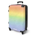 NoBoringSuitcases.com Kinderkoffer, hand, harde koffer met TSA-slot, jongens en meisjes, trolley, reiskoffer, draagtas, rolkoffer, klein of middelgroot, 37 regenboogkleuren, kinder