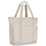 Smilla Strandtas met ritssluiting voor dames en heren, gezinsvakantie, sport, zwemmen, boodschappentas van gerecycled PET, waterafstotend, Zand Patroon, Eén maat