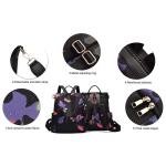 Vrouwen Rugzak Casual School Schoudertas ，AL911-Paarse vlinder