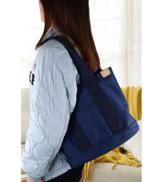 Middelgrote handtas voor dames, canvas, tas, schoudertas, shopper voor boeken, dagelijks gebruik, werk, Beige L, L(42cmx31cmx16cm)
