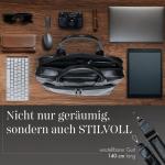 Pavone Nero Leder Aktentasche Herren – Laptoptasche, elegantes Design, langlebige Verarbeitung – Ideal für Geschäftsleute, Anwälte, perfekt für Geschäftsreisen und den tä