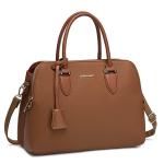 - Dames Bugatti Handtas Draagtas - Shopper Tote PU Leer Schoudertas - Veel Zakken Vakken Rits Crossbodytas - Vrouwen Meisje Tassen - Mode Stad Werk - Kameel Bruin