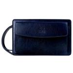 Leren Herenhandtas Clutch tas Heren Polstas Handgemaakt Italiaanse Volnerfleer, Blauw