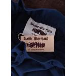 Dames schoudertas/buideltas - met gevlochten band - middeleeuwen - canvas - blauw