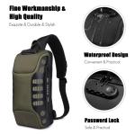 FANDARE Diefstalbeveiliging, borsttas, slingrugzak, casual dagrugzak met USB, voor heren en dames, schoudertas, voor outdoor, sport, wandelen, fietsen, reizen, waterdicht polyester