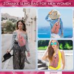 ZOMAKE Borstzak Sling Bag voor heren, diefstalbestendig, crossbody tas voor mannen en vrouwen, schoudertas voor outdoor, fietsen, reizen, wandelen