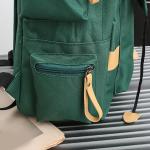 Gelb&Schwarz Rucksack und Lunchtaschen-Set für Mädchen, Schüler, Schultasche, Segeltuch, große Kapazität, vielseitiger Reise-Laptop-Rucksack, Unisex, Paar, College, Schultasch