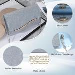 Clutch voor dames, fonkelende kettingavondtas, modieuze tas, handtas, elegante omslagtas, crossbody voor nieuwjaarsbal, bruiloft, feest en bruiloft, 04, blauw