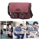 FANDARE Canvas Messenger Bag Schoudertas 7,9 inch iPad Tas Schoudertas Unisex Canvas Tas Werktas voor Mannen en Vrouwen, Heren/Dames Reizen Schoudertas