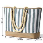 Grote strandtas voor dames, schoudertas, handtas, badtas, XXL, familie, waterdichte zwemtas, draagtas, strandtas met ritssluiting, vakantieaccessoires, donkergrijs, XX-Large, Utili