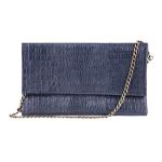 TruClothing.com Echt lederen clutch-schoudertas voor dames, metalen ketting, schoudertas met textuur