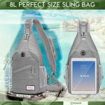 ZOMAKE Borstzak Sling Bag voor heren, diefstalbestendig, crossbody tas voor mannen en vrouwen, schoudertas voor outdoor, fietsen, reizen, wandelen