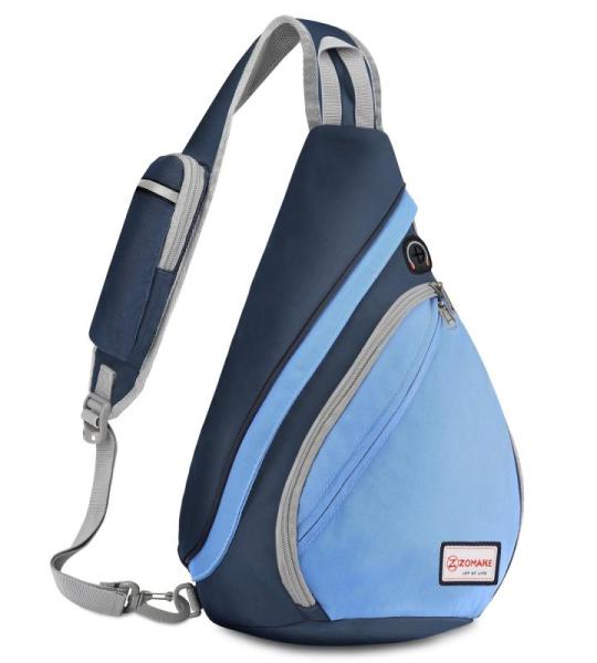 ZOMAKE Borstzak Sling Bag voor heren, diefstalbestendig, crossbody bag voor mannen en vrouwen, schoudertas voor outdoor, fietsen, reizen, wandelen