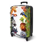 NoBoringSuitcases.com Kinderkoffer, handbagage, harde koffer met TSA-slot, jongens en meisjes, trolley, reiskoffer, draagtas, rolkoffer, klein of middelgroot, 25 jungledieren, kind