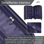 COOLIFE Harde koffer trolley rolkoffer reiskoffer ardschaal Boardcase handbagage met TSA-slot en 4 wielen, Zuiver blauw, Premium koffer