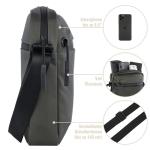 Blanc Men's Sling Bag Small, Rugzak, Mannen Sling Bag - Olijf
