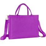 Canvas dode tas, grote schoudertas, hobo-tas, crossbody tas, reistas, handtas, alles met brede riem, paars, Large