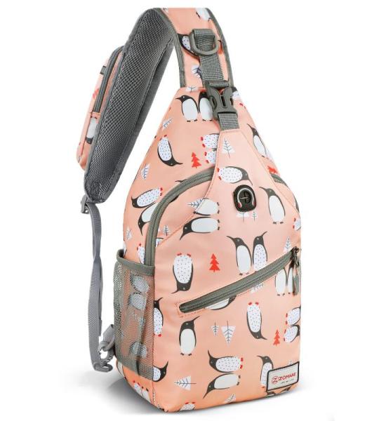 ZOMAKE Borstzak Sling Bag voor heren, diefstalbestendig, crossbody tas voor mannen en vrouwen, schoudertas voor outdoor, fietsen, reizen, wandelen