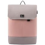 Laptop Rugzak 15,6 Inch Voor Dames, Waterdichte Schooltas met Laptopvak en Usb-oplaadpoort, Anti-diefstal Reisrugzak voor Reizen, College, Kantoor, School, Dagelijks, Roze Grijs