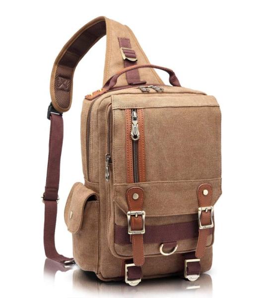 KAUKKO Canvas Tactical Vintage Borsttas Tactical Schoudertas