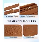 Handtas dames laptoptas 15,6 inch shopper grote hengseltas aktetas dames lederen schoudertas zakelijke tas 2-delige set, bruin