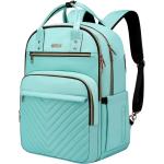 Laptop Rugzak voor Vrouwen Mannen, Reizen Werk Laptop Tas met USB-poort, 17.3 Inch Anti Diefstal Computer Rugzak Purse, Grote Unisex Casual Daypack, Lichtgroen