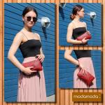 - T193 - ital. Clutch polstas leer small, olijfgroen, Small