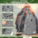 ZOMAKE Borstzak Sling Bag voor heren, diefstalbestendig, crossbody tas voor mannen en vrouwen, schoudertas voor outdoor, fietsen, reizen, wandelen