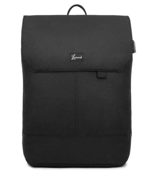 Kleine rugzak voor dames, 14 inch laptoprugzak met USB-oplaadpoort en laptopvak, kleine waterdichte dagrugzak, elegant, mini voor reizen, kantoor, dagelijks gebruik, school (zwart)