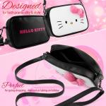 Hello Kitty Schoudertas met afneembare riem, binnenvak en ritssluiting, cadeaus voor meisjes, wit