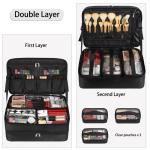 Extra grote cosmeticakoffer, professionele make-upkoffer voor make-up-kunstenaars, dubbellaagse XL cosmetische reiskoffer voor cosmetica met 3 afneembare vakken en 3 make-upvakken,