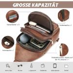 Borstzak voor dames, sling bag, 2-in-1 rugzak, klein, met 2 afneembare schouderbanden, PU-leer, crossbody tas, schoudertas, handtas, schoudertas, diefstalbestendig, zwart